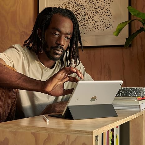 Apple iPad (9th Generation): with A13 Bionic chip, 10.2-inch Retina Display, 64GB, Wi-Fi, 12MP front/8MP Back Camera, Touch ID, All-Day Battery Life – Silver