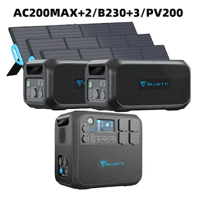 BLUETTI AC200MAX 2048Wh 2200W Portable Power Station B230 Expand LiFeP – MediaEclat.store