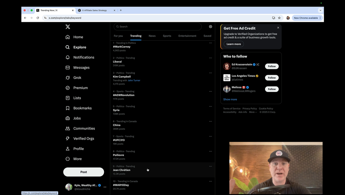 Using X to Drive Affiliate Sales